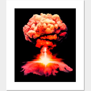 mushroom cloud japan Posters and Art